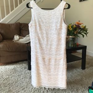 White House Black Market White Lace dress